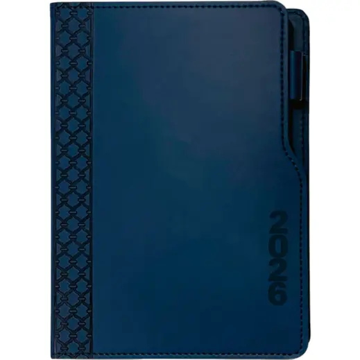 2026 Executive Cut Away A4 Diary Navy Front